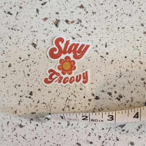 10/$10 NEW Stay Groovy Hippie Retro Floral Sticker - Picture 2 of 2